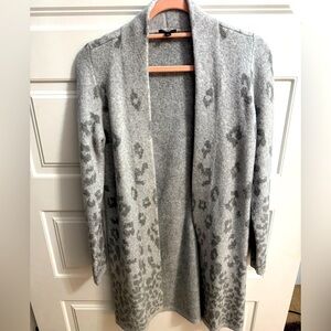 Talbots Gray Animal Print Cardigan